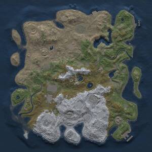 Thumbnail Rust Map: Procedural Map, Size: 4000, Seed: 504484841, 16 Monuments