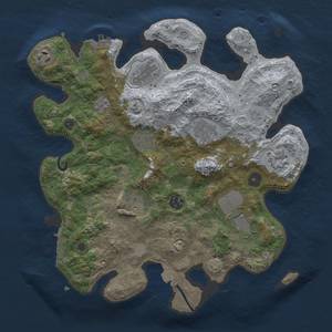 Thumbnail Rust Map: Procedural Map, Size: 3500, Seed: 67877845, 17 Monuments