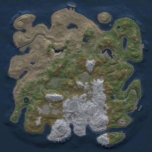 Thumbnail Rust Map: Procedural Map, Size: 4000, Seed: 809, 13 Monuments