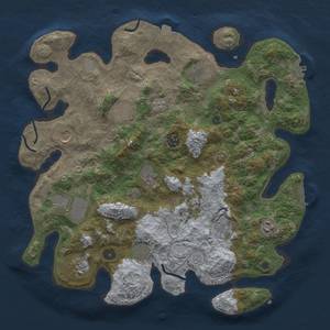 Thumbnail Rust Map: Procedural Map, Size: 4000, Seed: 809, 19 Monuments