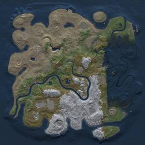 Thumbnail Rust Map: Procedural Map, Size: 4000, Seed: 809, 17 Monuments