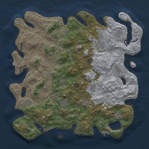 Thumbnail Rust Map: Procedural Map, Size: 4500, Seed: 435795839, 19 Monuments