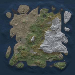 Thumbnail Rust Map: Procedural Map, Size: 3700, Seed: 30813349, 17 Monuments
