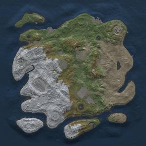 Thumbnail Rust Map: Procedural Map, Size: 3500, Seed: 998093, 14 Monuments
