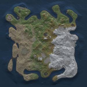 Thumbnail Rust Map: Procedural Map, Size: 3500, Seed: 874108575, 15 Monuments