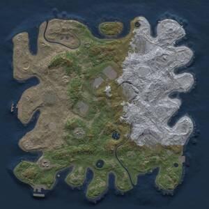 Thumbnail Rust Map: Procedural Map, Size: 3850, Seed: 482427840, 16 Monuments