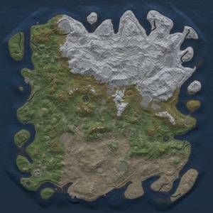 Thumbnail Rust Map: Procedural Map, Size: 4986, Seed: 13825, 19 Monuments