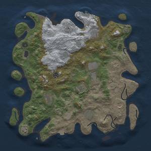 Thumbnail Rust Map: Procedural Map, Size: 4000, Seed: 135982, 19 Monuments