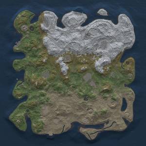 Thumbnail Rust Map: Procedural Map, Size: 4500, Seed: 1541608610, 19 Monuments