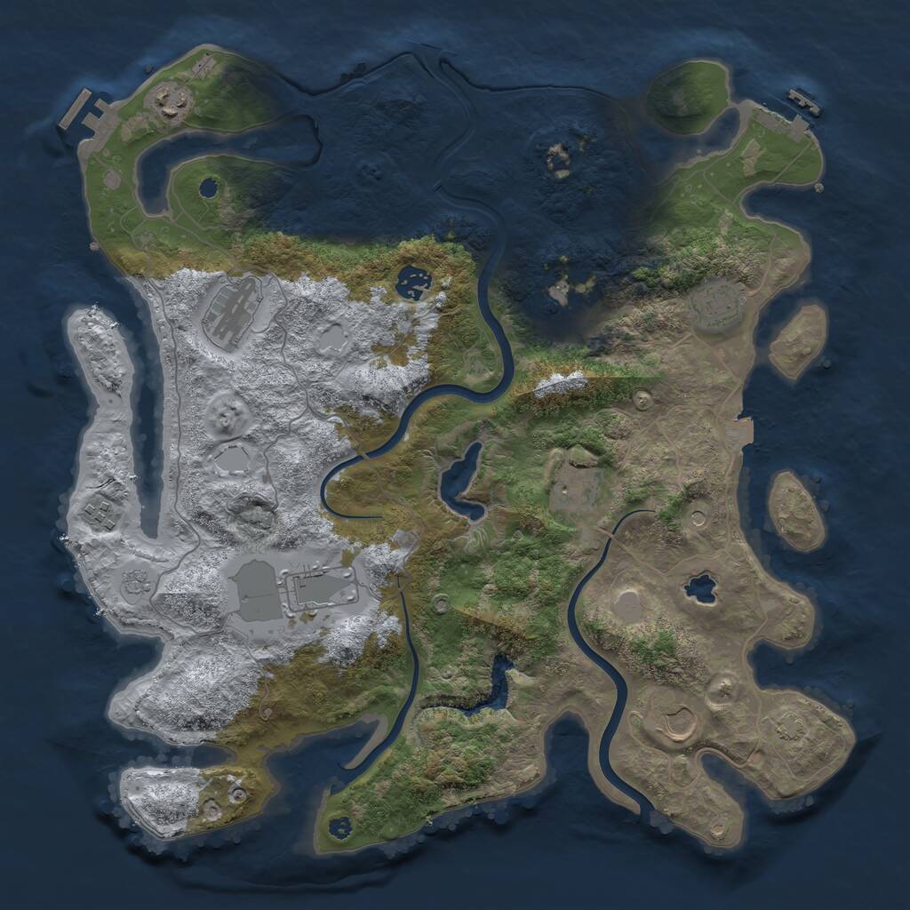 Rust Map: Procedural Map, Size: 4000, Seed: 218612508, 15 Monuments