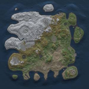 Thumbnail Rust Map: Procedural Map, Size: 3500, Seed: 2120430730, 15 Monuments