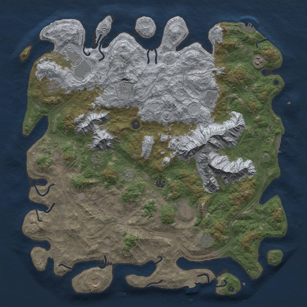 Rust Map: Procedural Map, Size: 5000, Seed: 18469, 19 Monuments