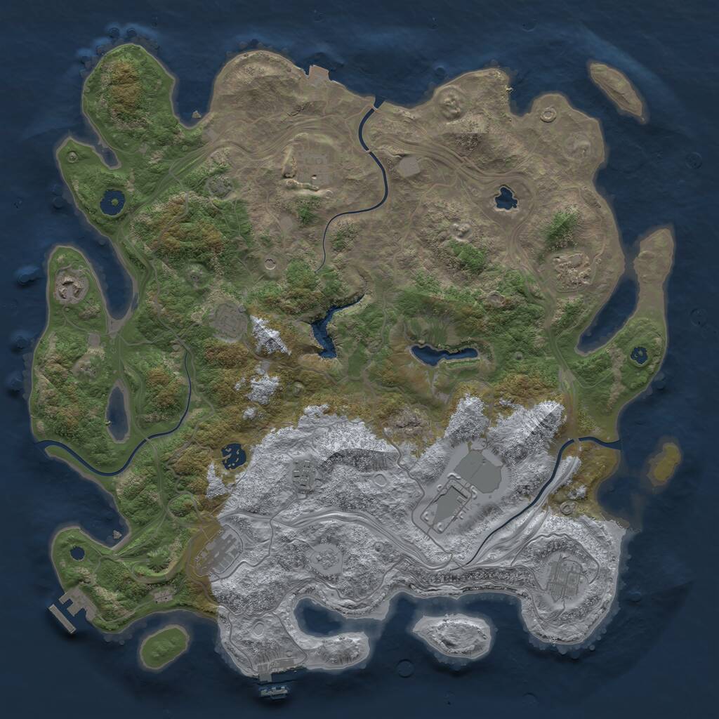 Rust Map: Procedural Map, Size: 4250, Seed: 150833912, 15 Monuments