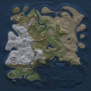Thumbnail Rust Map: Procedural Map, Size: 4000, Seed: 1672476796, 12 Monuments