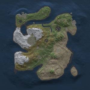 Thumbnail Rust Map: Procedural Map, Size: 2450, Seed: 40424, 7 Monuments