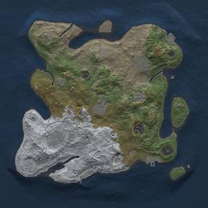 Thumbnail Rust Map: Procedural Map, Size: 3000, Seed: 1501897560, 13 Monuments