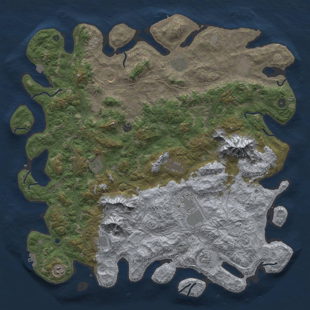 Rust Map: Procedural Map, Size: 5201, Seed: 2211, 19 Monuments