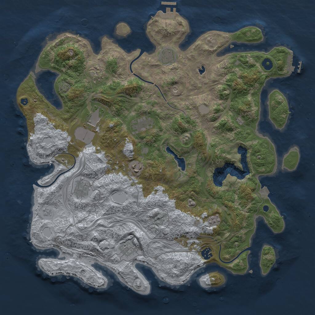 Rust Map: Procedural Map, Size: 4250, Seed: 559147598, 15 Monuments