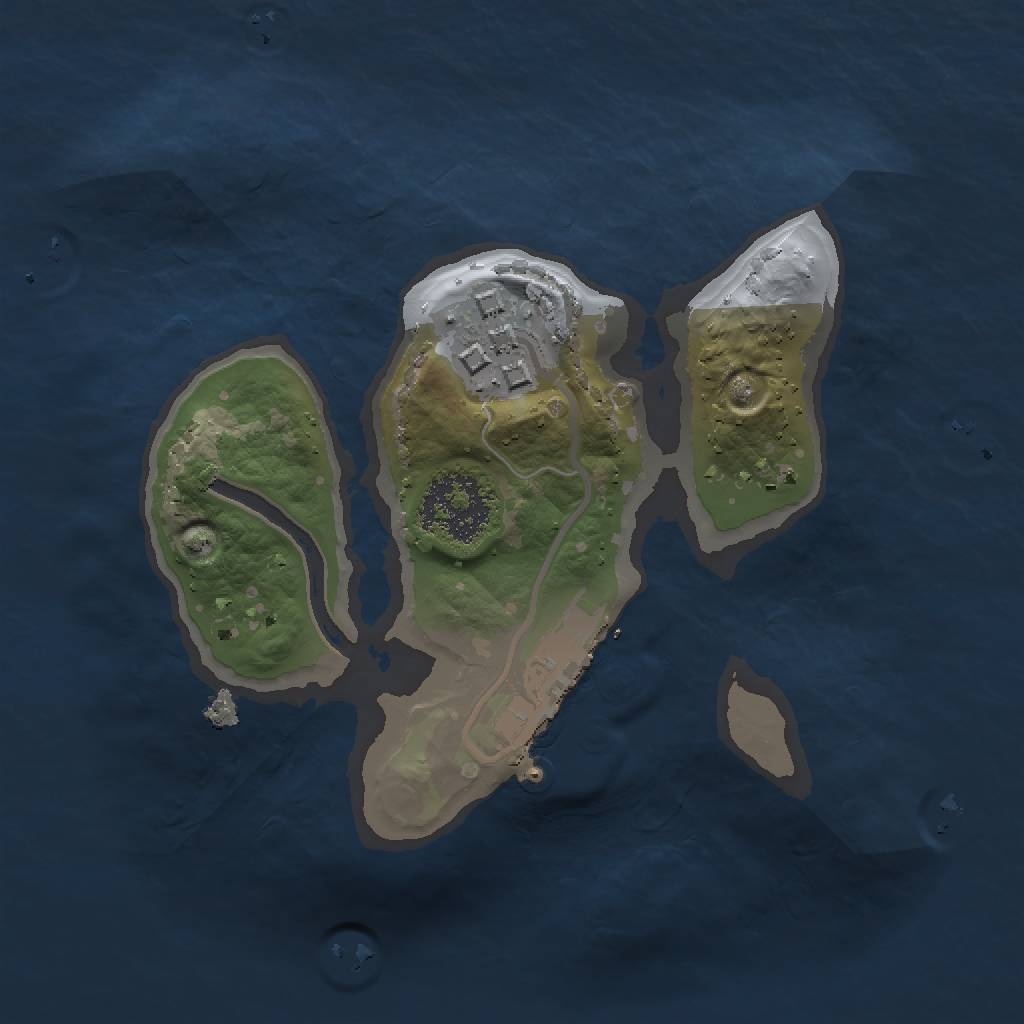 Rust Map: Procedural Map, Size: 1500, Seed: 2086533244, 5 Monuments