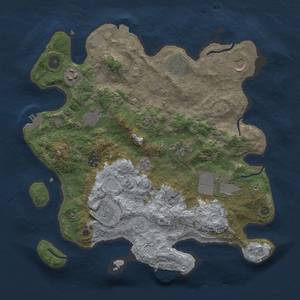 Thumbnail Rust Map: Procedural Map, Size: 3500, Seed: 475938894, 17 Monuments