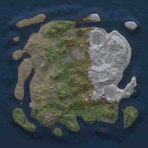 Thumbnail Rust Map: Procedural Map, Size: 3500, Seed: 1819116857, 15 Monuments
