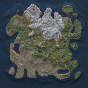 Thumbnail Rust Map: Procedural Map, Size: 3500, Seed: 947212, 17 Monuments