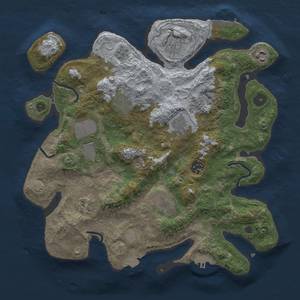 Thumbnail Rust Map: Procedural Map, Size: 3500, Seed: 132067647, 17 Monuments