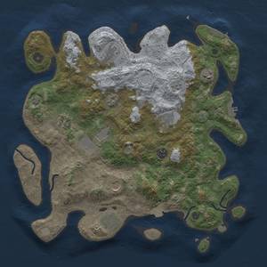 Thumbnail Rust Map: Procedural Map, Size: 3800, Seed: 454424001, 17 Monuments