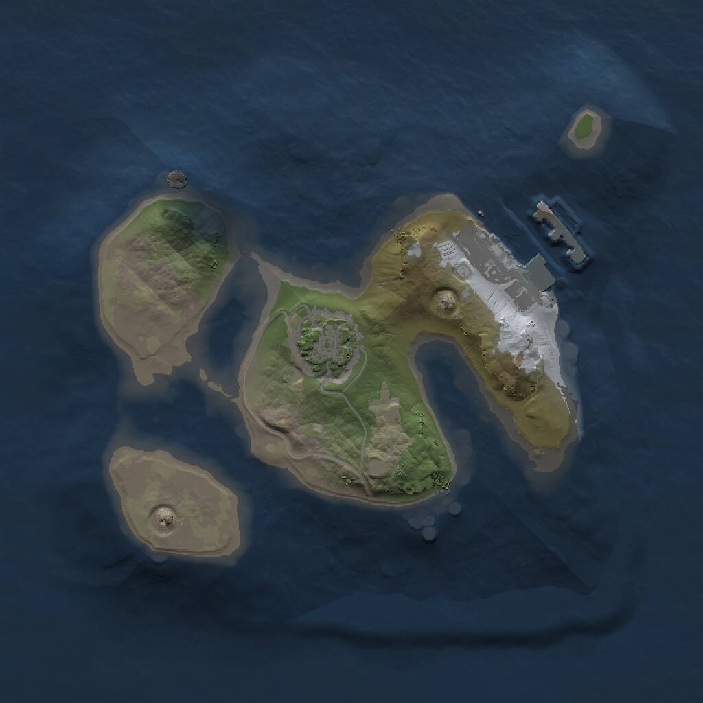 Rust Map: Procedural Map, Size: 1500, Seed: 1024838775, 3 Monuments