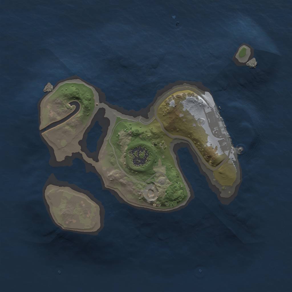 Rust Map: Procedural Map, Size: 1500, Seed: 1024838775, 4 Monuments