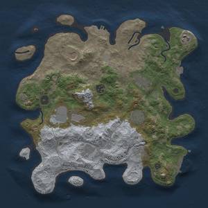 Thumbnail Rust Map: Procedural Map, Size: 3500, Seed: 386656889, 16 Monuments