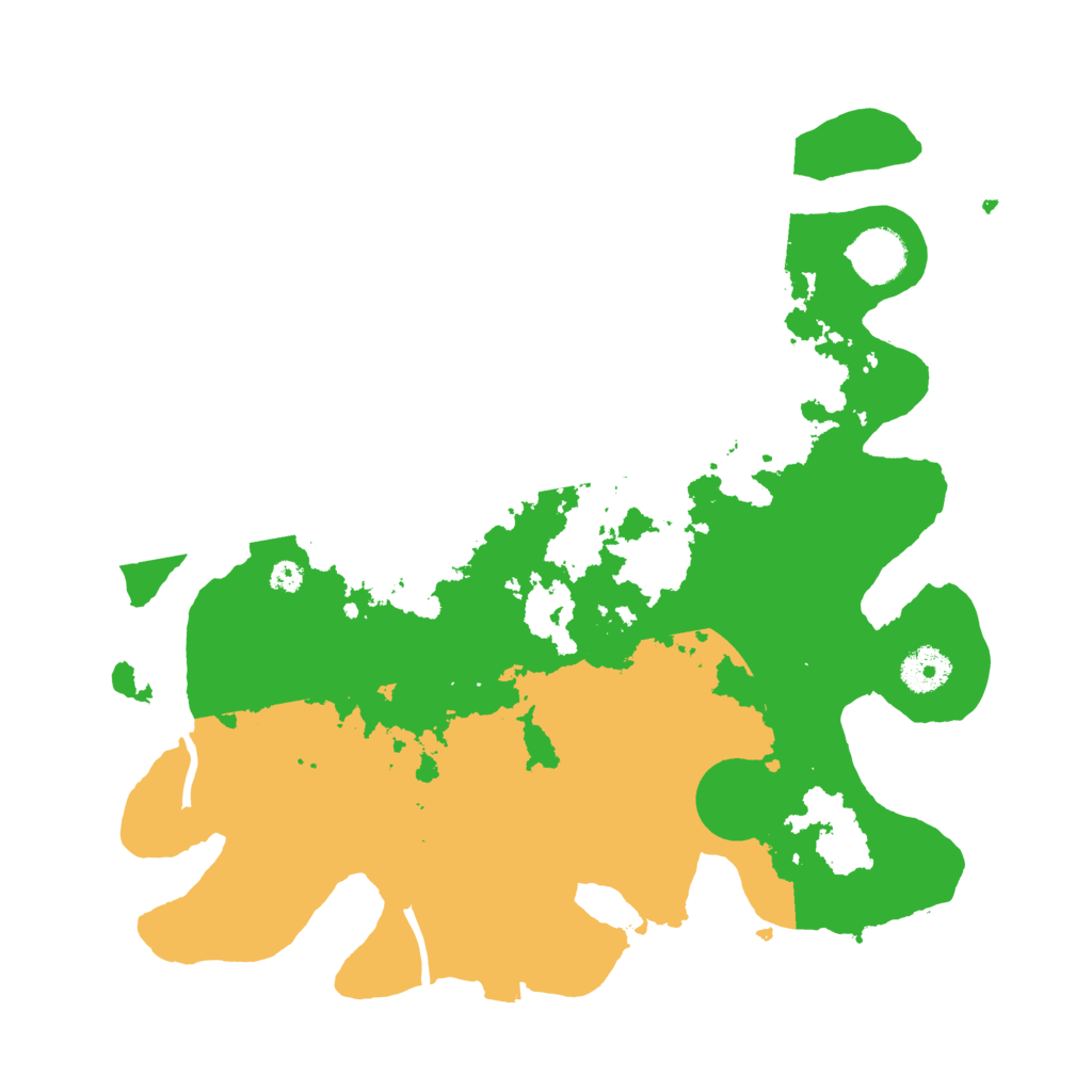 Biome Rust Map: Procedural Map, Size: 3500, Seed: 151345