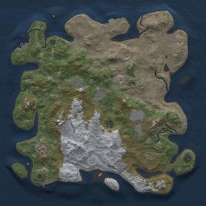Thumbnail Rust Map: Procedural Map, Size: 4000, Seed: 1734677601, 19 Monuments