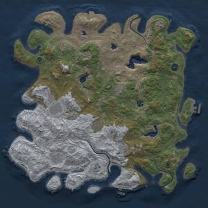 Thumbnail Rust Map: Procedural Map, Size: 4500, Seed: 786382, 15 Monuments