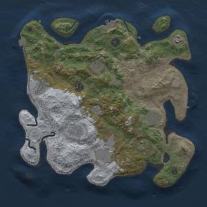Thumbnail Rust Map: Procedural Map, Size: 3507, Seed: 99999999, 17 Monuments