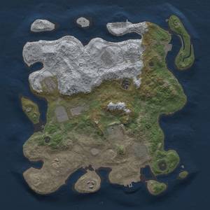 Thumbnail Rust Map: Procedural Map, Size: 3500, Seed: 1234990273, 17 Monuments