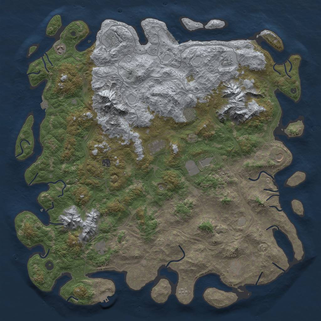 Rust Map: Procedural Map, Size: 5500, Seed: 3042024, 19 Monuments