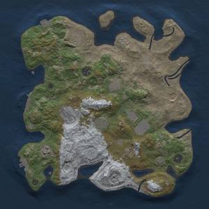 Thumbnail Rust Map: Procedural Map, Size: 3500, Seed: 1027451139, 18 Monuments