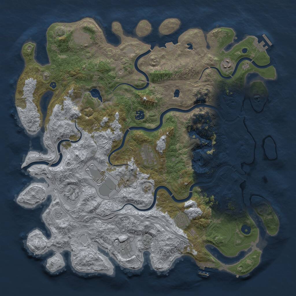 Rust Map: Procedural Map, Size: 4500, Seed: 6531539, 15 Monuments
