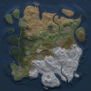 Thumbnail Rust Map: Procedural Map, Size: 3500, Seed: 1196484587, 18 Monuments
