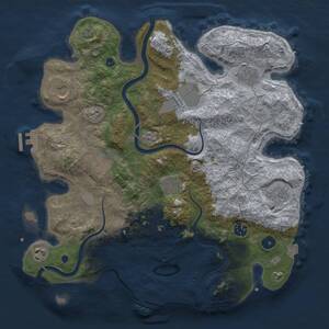 Thumbnail Rust Map: Procedural Map, Size: 3700, Seed: 1192811106, 16 Monuments