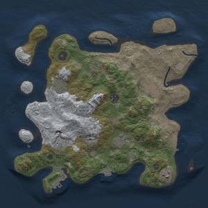 Thumbnail Rust Map: Procedural Map, Size: 3300, Seed: 1432481066, 16 Monuments