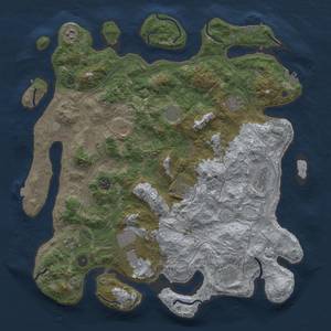 Thumbnail Rust Map: Procedural Map, Size: 4500, Seed: 1035487703, 19 Monuments