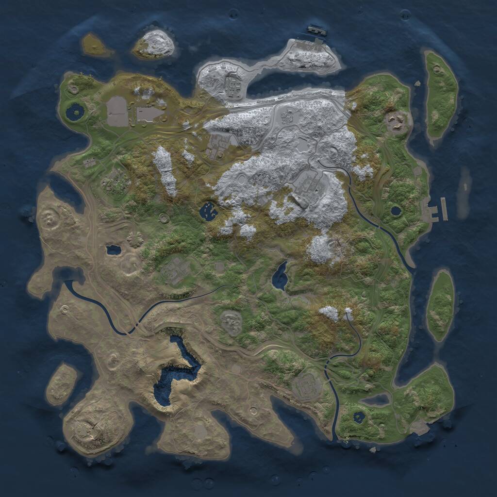 Rust Map: Procedural Map, Size: 4250, Seed: 159278412, 15 Monuments