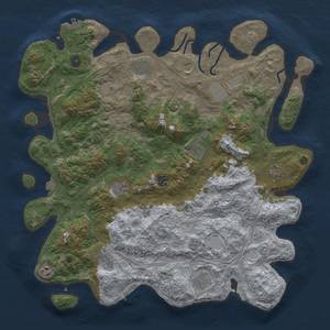 Thumbnail Rust Map: Procedural Map, Size: 4500, Seed: 405105328, 19 Monuments