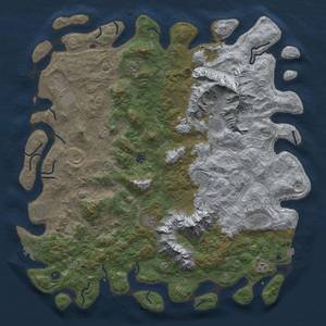 Thumbnail Rust Map: Procedural Map, Size: 5500, Seed: 442421123, 18 Monuments