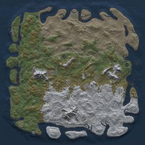 Thumbnail Rust Map: Procedural Map, Size: 6000, Seed: 685975214, 19 Monuments