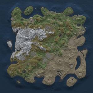 Thumbnail Rust Map: Procedural Map, Size: 4000, Seed: 385178478, 19 Monuments