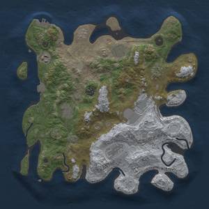 Thumbnail Rust Map: Procedural Map, Size: 3500, Seed: 2119330547, 15 Monuments