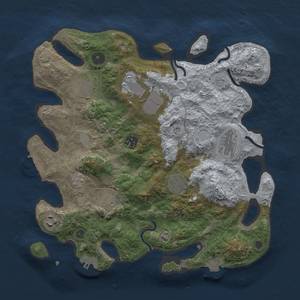Thumbnail Rust Map: Procedural Map, Size: 3500, Seed: 1781263030, 16 Monuments